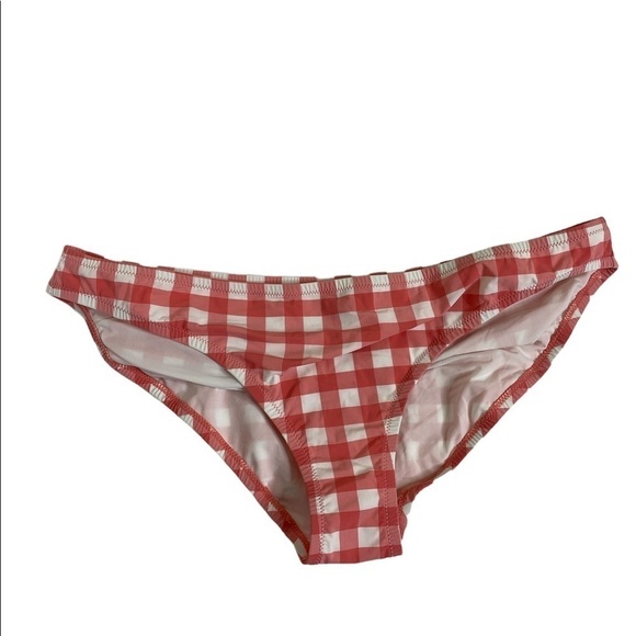 J Crew pink plaid bikini bottoms - Picture 1 of 3